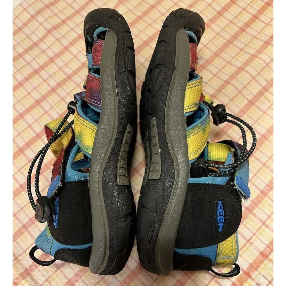 Keen‎ Rainbow Tie Dye Sandals Kids Youth Sz 4 Water Shoes Newport GUC